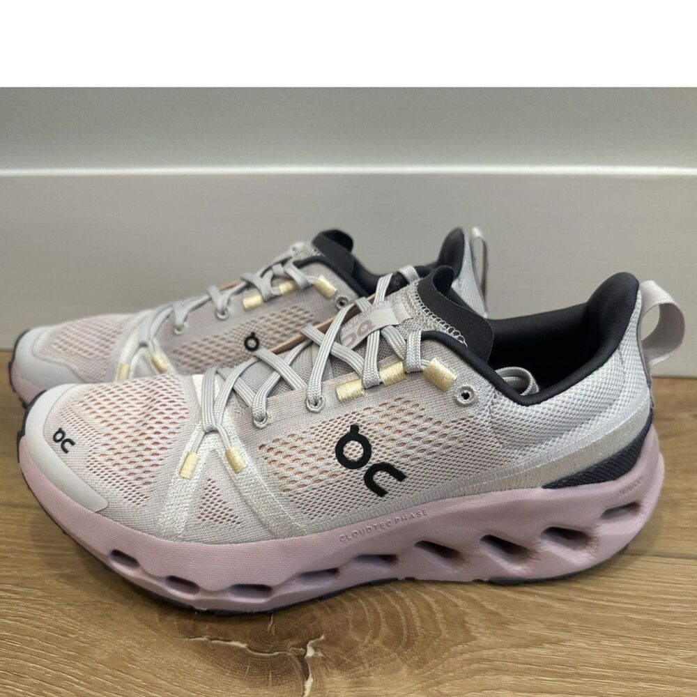 Women's On CloudSurfer Trail Running Shoes Silver/Mauve Size 9.5 GUC!
